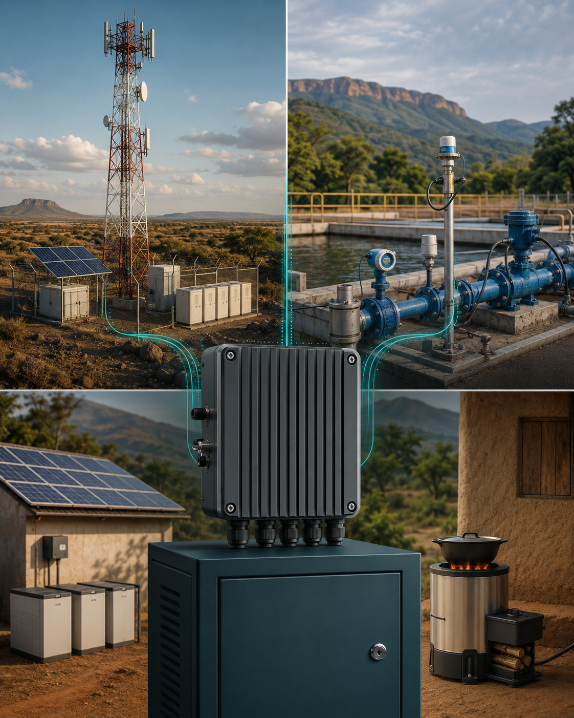 ARED Edge Gateway connecting telecom, water and energy infrastructure